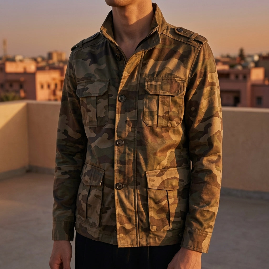 Alaric | Stylish Cotton Blend Jacket with Button Closure | Versatile Design for Comfort and Durability 0