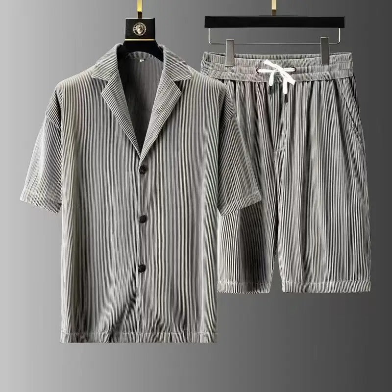 Almeria Collection | Corduroy Summer Set with Drawstring Shorts | Ultra-Soft Cotton for Comfort 1