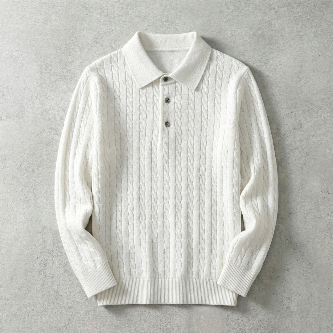 Ares Collection | Knitted Pullover Sweater with Cable Knit Design | Versatile Layering Piece for Timeless Style 0