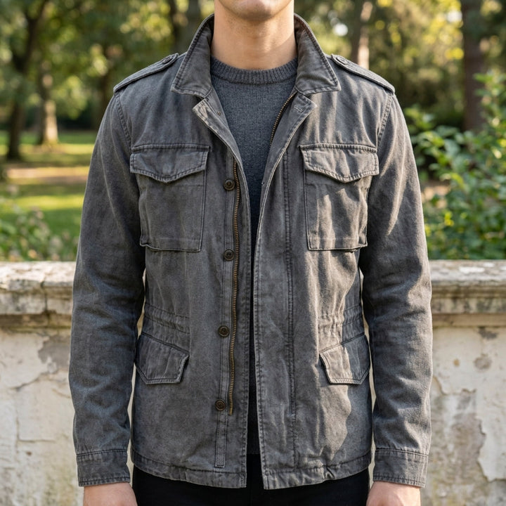 Calix Collection | Men's Jacket with Stylish Collar & Functional Pockets | Comfortable Cotton Blend for Everyday Wear 2