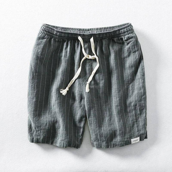 Casual Linen Shorts | Lightweight Cotton-Linen Blend with Pinstripes | Comfortable Fit for Summer Days 3