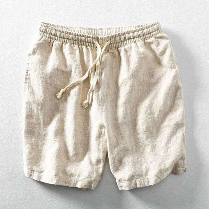 Casual Linen Shorts | Lightweight Cotton-Linen Blend with Pinstripes | Comfortable Fit for Summer Days 4