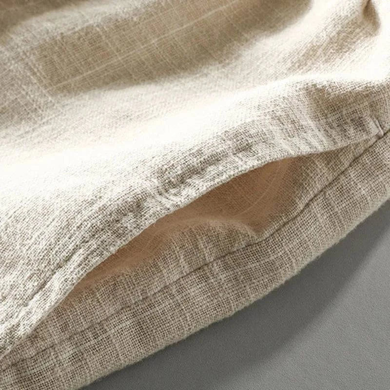 Casual Linen Shorts | Lightweight Cotton-Linen Blend with Pinstripes | Comfortable Fit for Summer Days 5