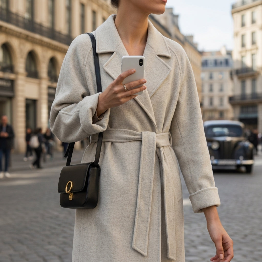 Catania | Women's Wool Coat with Belt & Notched Collar | Elegant Winter Outerwear for Versatile Styling 0
