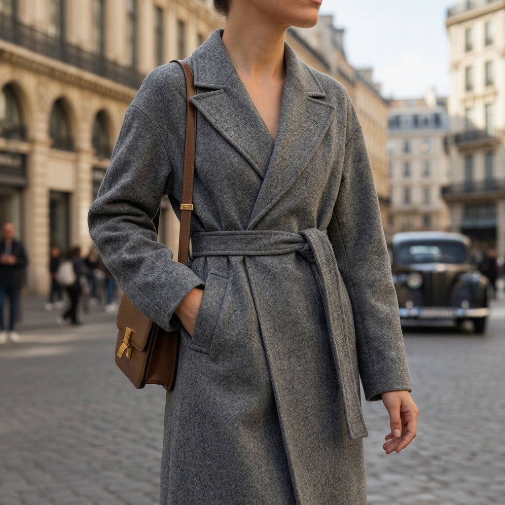 Catania | Women's Wool Coat with Belt & Notched Collar | Elegant Winter Outerwear for Versatile Styling 2