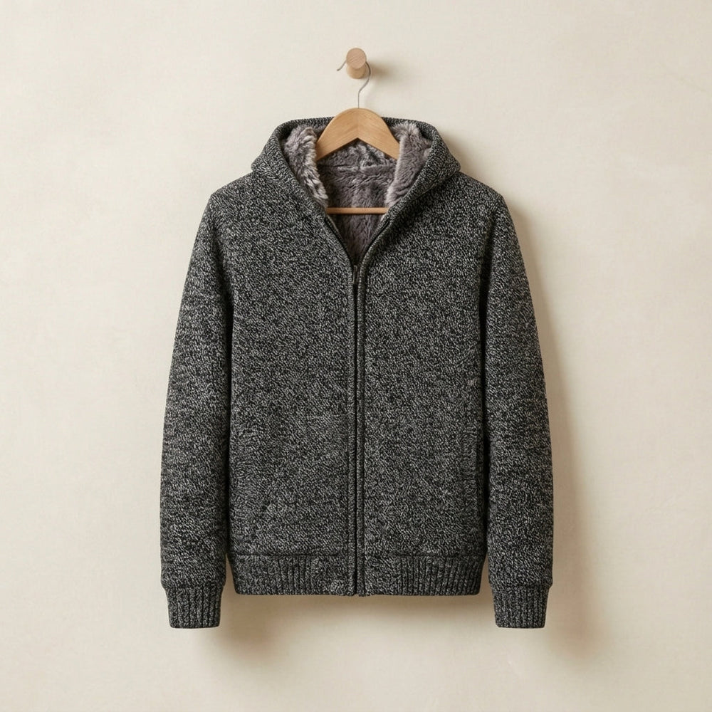 Celyraux | Hooded Cardigan with Modern Zipper Closure | Cozy Cotton Blend for Stylish Comfort 1