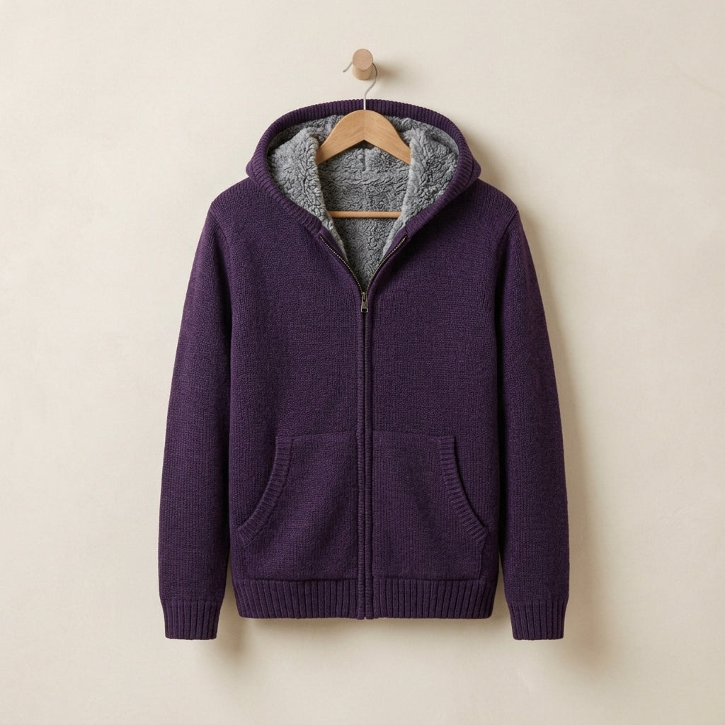 Celyraux | Hooded Cardigan with Modern Zipper Closure | Cozy Cotton Blend for Stylish Comfort 2