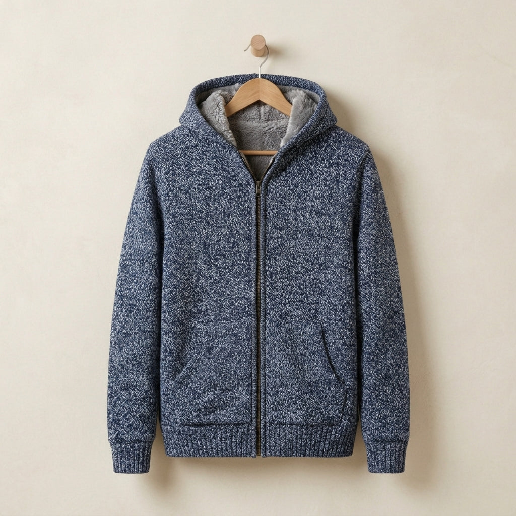 Celyraux | Hooded Cardigan with Modern Zipper Closure | Cozy Cotton Blend for Stylish Comfort 4