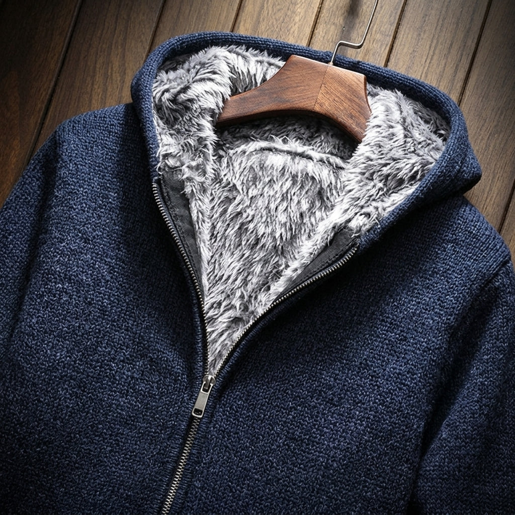 Celyraux | Hooded Cardigan with Modern Zipper Closure | Cozy Cotton Blend for Stylish Comfort 6