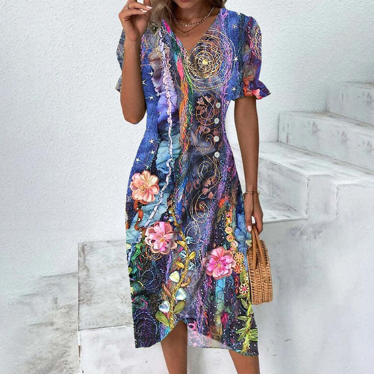 Chic Collection | Women's Dress with Lightweight Polyester & Flattering Fit | Stylish Summer Dress for Effortless Elegance 8