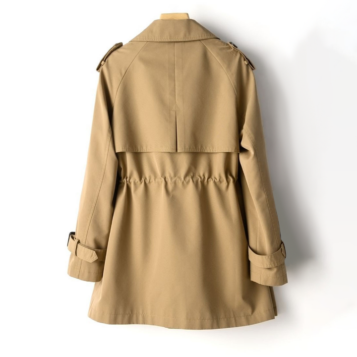 Chroma Collection | Black Trench Coat for Women with Double-Breasted Design | Timeless Elegance for All Seasons 2