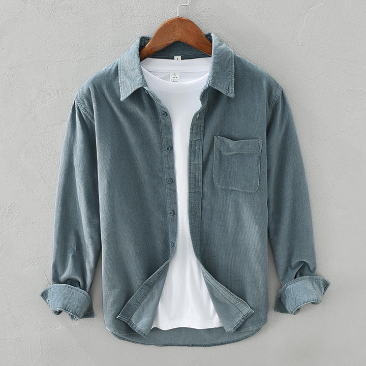 Classic Corduroy Shirt | Button-Up Design with Chest Pocket | Stylish Casual Wear for Everyday Comfort 2