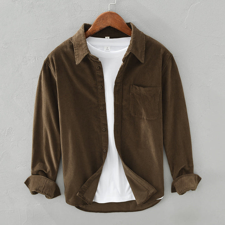 Classic Corduroy Shirt | Button-Up Design with Chest Pocket | Stylish Casual Wear for Everyday Comfort 3