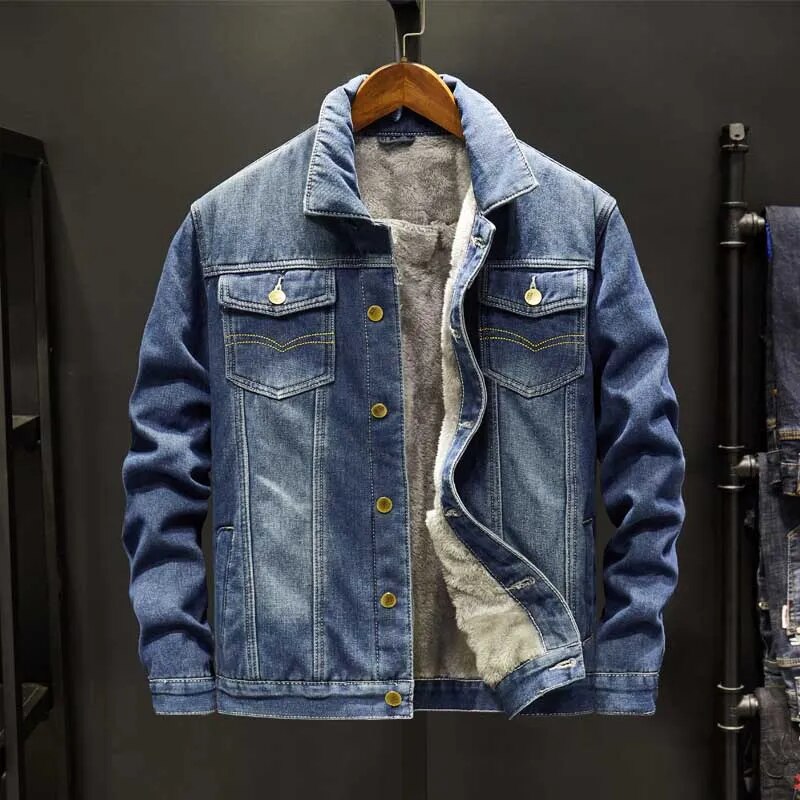 Classic Denim Jacket with Fleece Lining for Ultimate Comfort 2