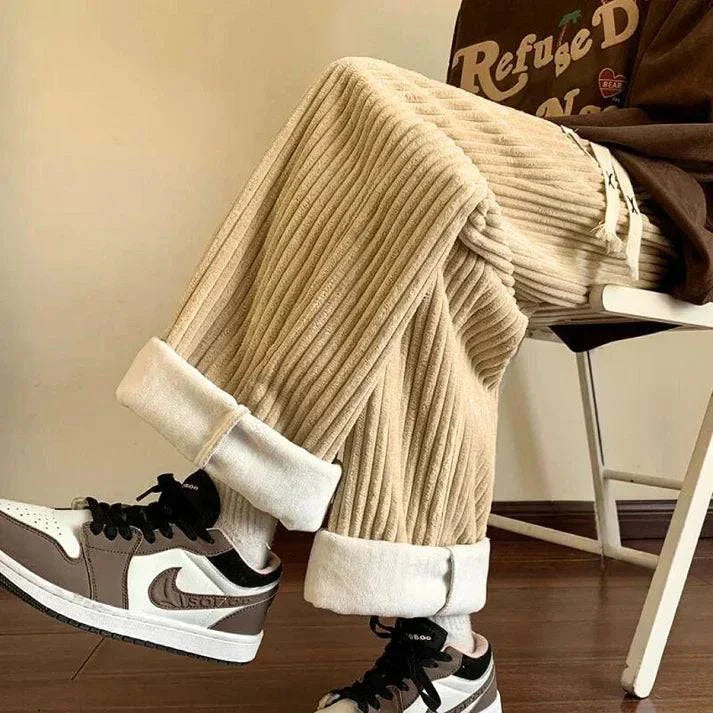 Claud | Corduroy Sweatpants with Adjustable Drawstring Waist | Comfortable Fit for Everyday Wear 0