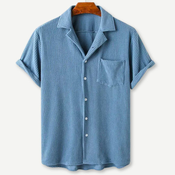 Cozy Waffle Shirt | Soft Knitted Fabric with Classic Button-Up Design | Versatile Style for Any Occasion 1