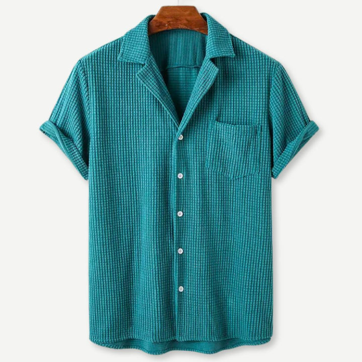 Cozy Waffle Shirt | Soft Knitted Fabric with Classic Button-Up Design | Versatile Style for Any Occasion 2