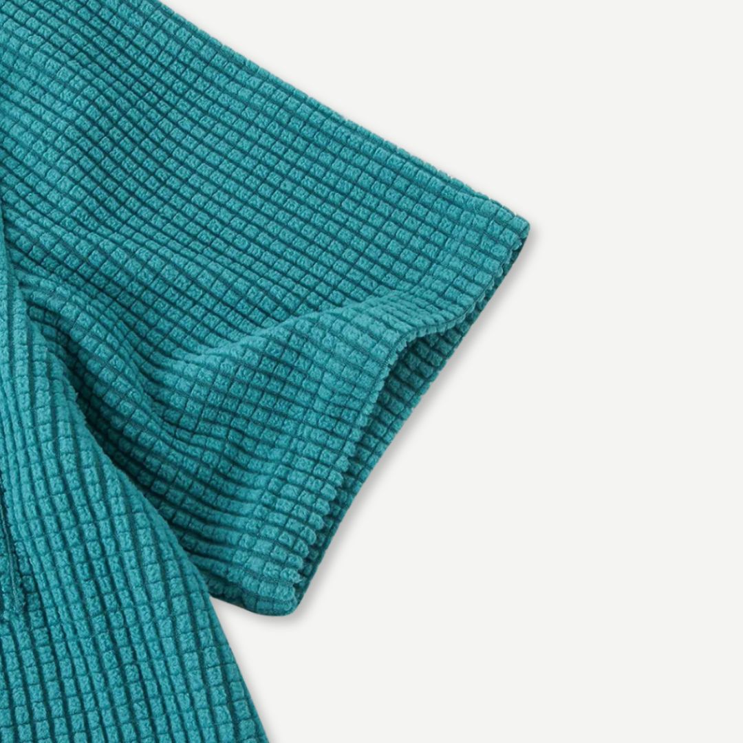 Cozy Waffle Shirt | Soft Knitted Fabric with Classic Button-Up Design | Versatile Style for Any Occasion 4