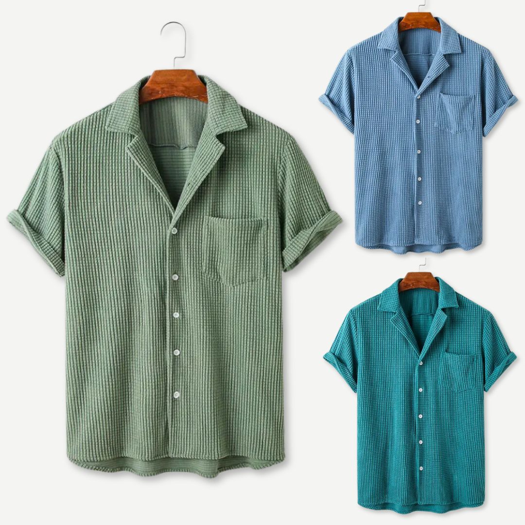 Cozy Waffle Shirt | Soft Knitted Fabric with Classic Button-Up Design | Versatile Style for Any Occasion 5
