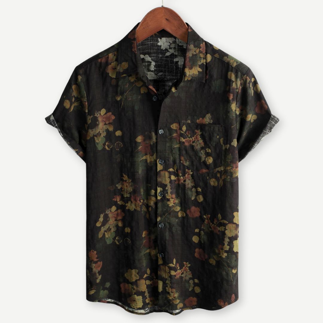 Dusky Bloom | Lightweight Casual Shirt with Vintage Floral Pattern | Relaxed Fit for All-Day Comfort 0