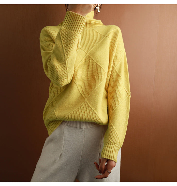 Elegant Cashmere Sweater for Women with Wrap Collar | Ultimate Comfort & Style 1