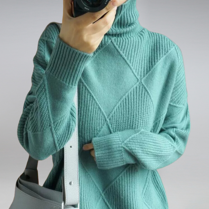 Elegant Cashmere Sweater for Women with Wrap Collar | Ultimate Comfort & Style 12
