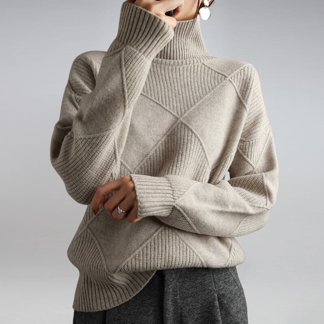 Elegant Cashmere Sweater for Women with Wrap Collar | Ultimate Comfort & Style 9