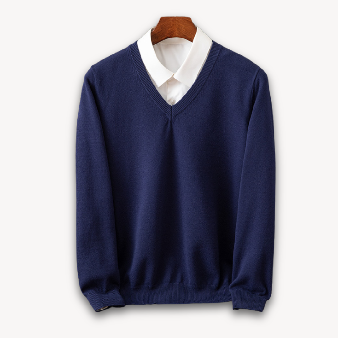 Elegant Cashmere | Men's Sweater with Slim Fit Design | Versatile V-Neck for Year-Round Style 6