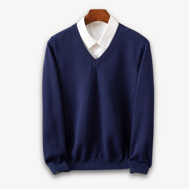 Elegant Cashmere | Men's Sweater with Slim Fit Design | Versatile V-Neck for Year-Round Style 6