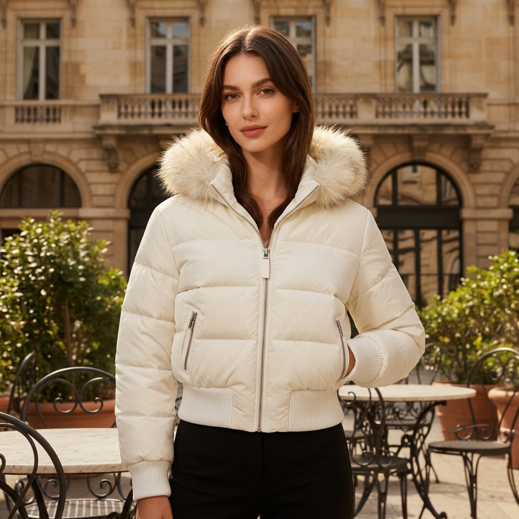 Elegant Collection | Puffer Jacket with Ribbed Cuffs | Stylish Outerwear for Comfort 0