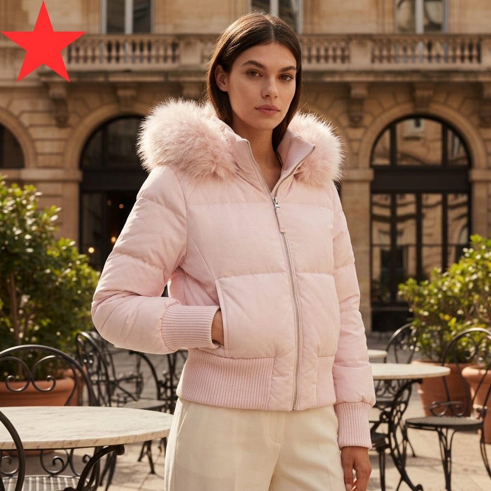 Elegant Collection | Puffer Jacket with Ribbed Cuffs | Stylish Outerwear for Comfort 1
