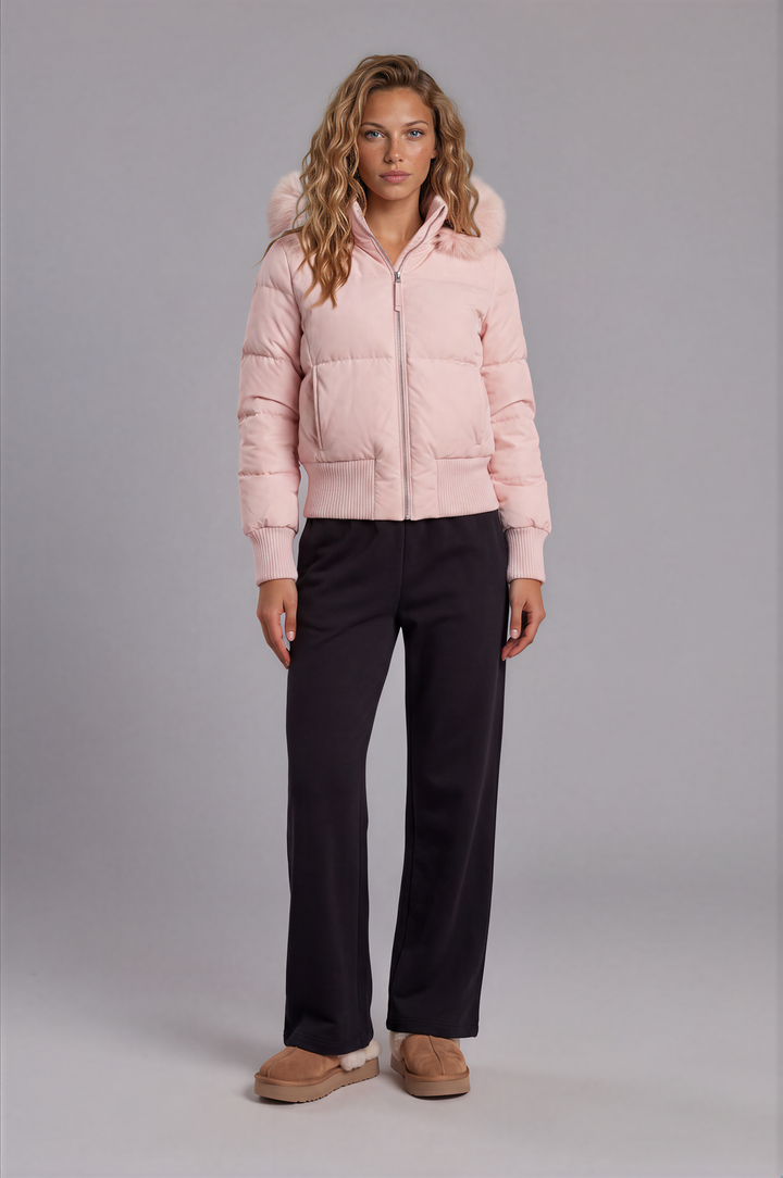 Elegant Collection | Puffer Jacket with Ribbed Cuffs | Stylish Outerwear for Comfort