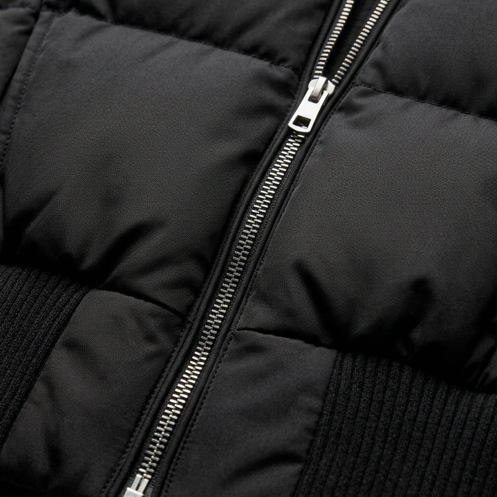Elegant Collection | Puffer Jacket with Ribbed Cuffs | Stylish Outerwear for Comfort 4
