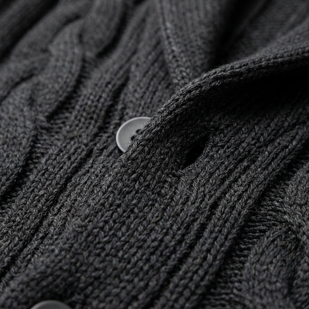 Elegant Knitted Cardigan with Shawl Collar | Premium Cotton Blend for Comfort 5