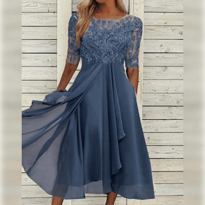 Elegant Women's Dress | Lace Cocktail Dress with Asymmetrical Hem | Perfect for Formal Events 5