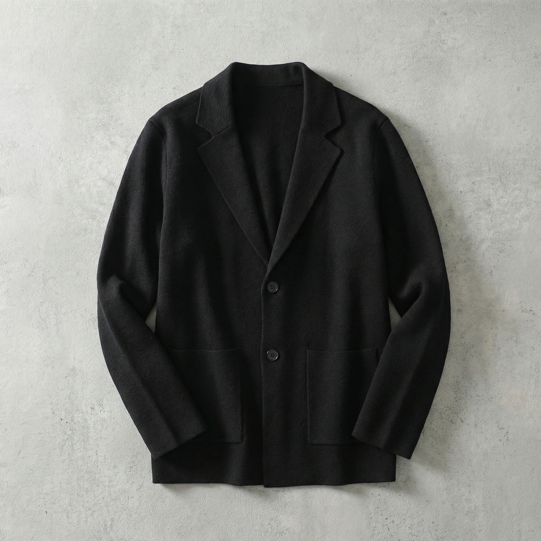 Elegant Wool Cardigan | Premium Merino Blend with Tailored Collar | Versatile Style for Any Occasion 0