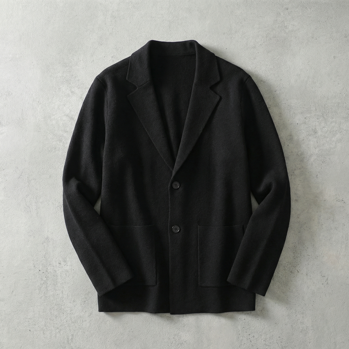 Elegant Wool Cardigan | Premium Merino Blend with Tailored Collar | Versatile Style for Any Occasion 0
