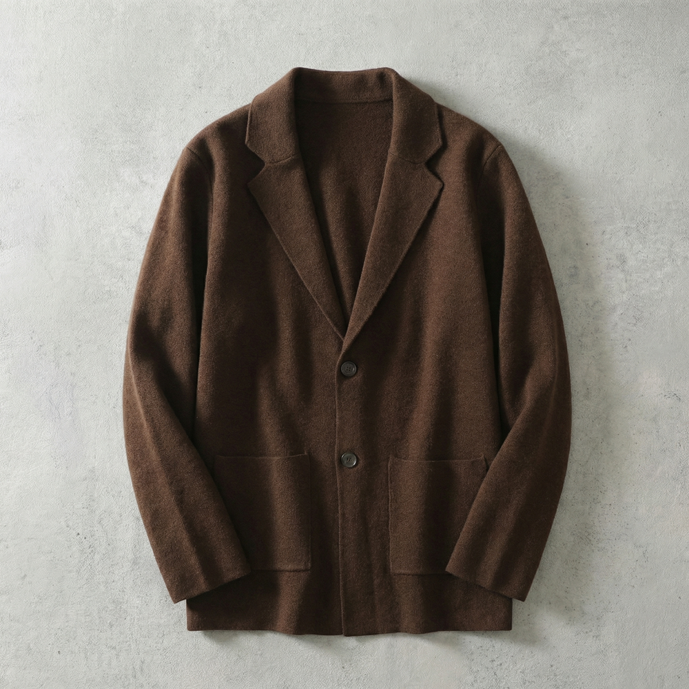 Elegant Wool Cardigan | Premium Merino Blend with Tailored Collar | Versatile Style for Any Occasion 1
