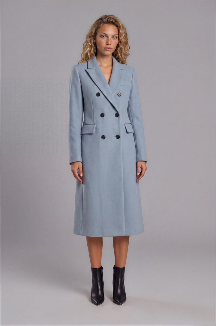 Elegant Wool Overcoat | Medium Thickness with Notched Collar | Stylish Winter Coat for Men and Women