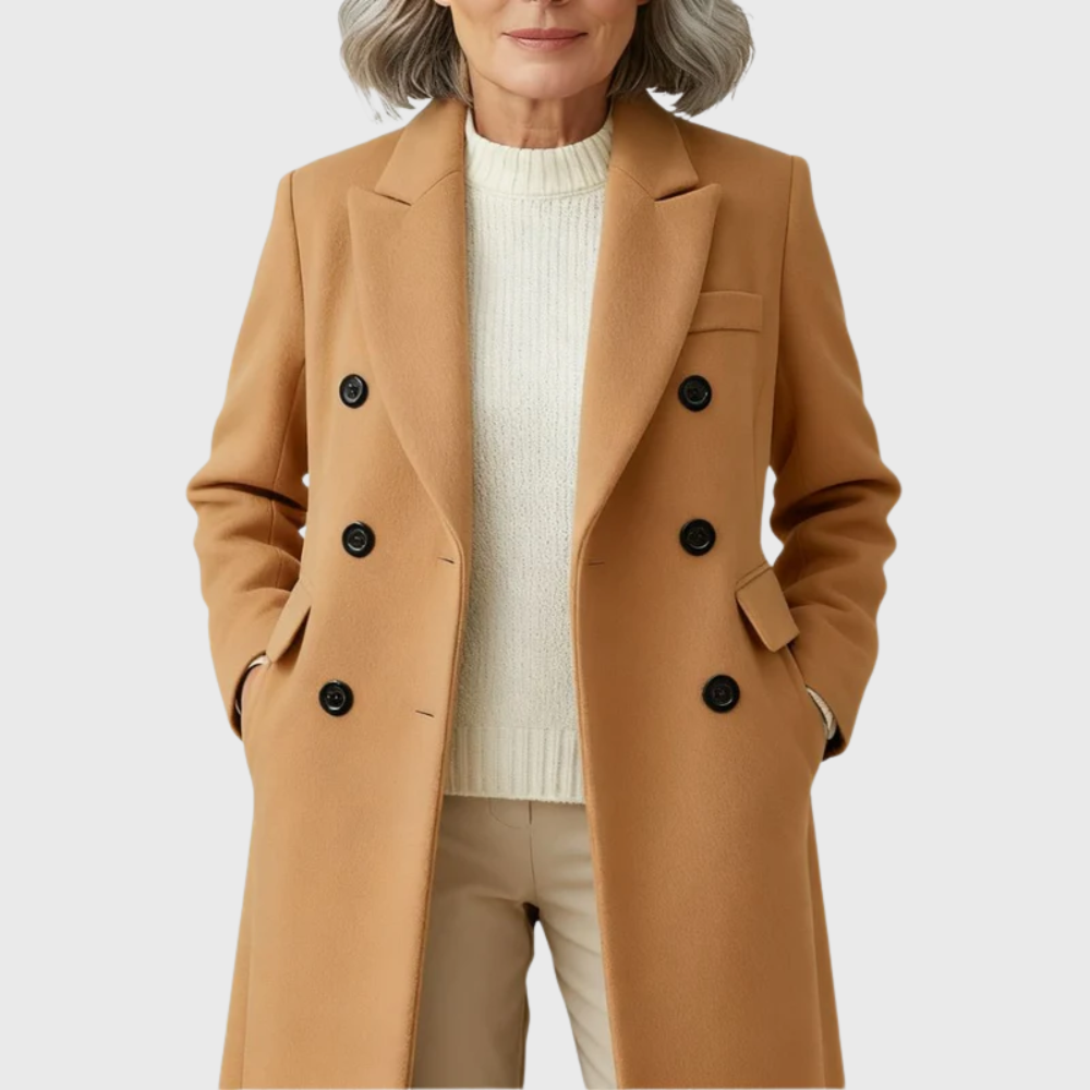 Elegant Wool Overcoat | Medium Thickness with Notched Collar | Stylish Winter Coat for Men and Women 7