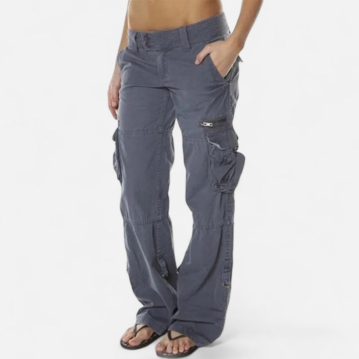 Elegant | Women's Cargo Pants with Wide-Leg Design & Functional Pockets | Comfortable Cotton Trousers for Everyday Style 3