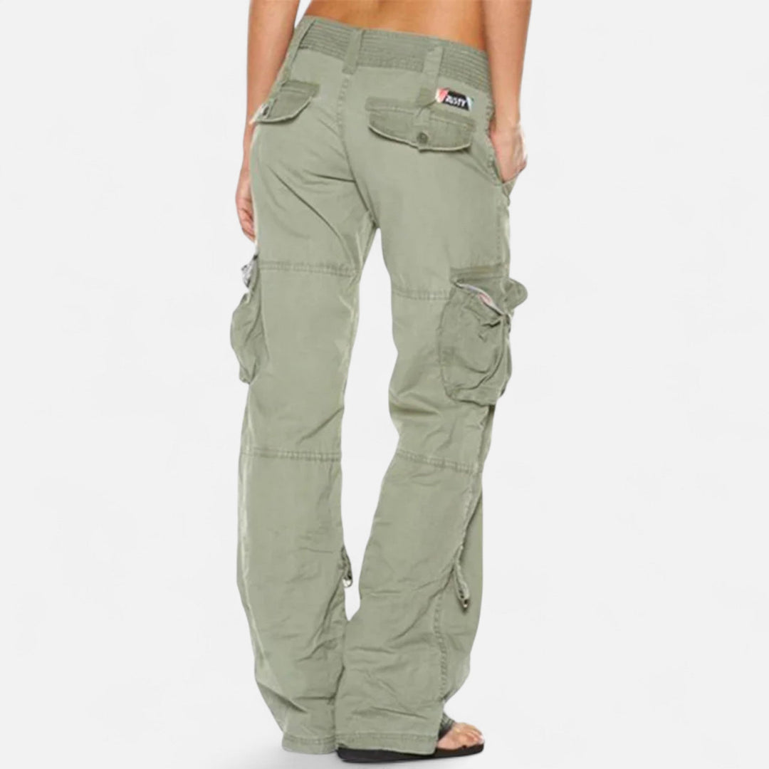 Elegant | Women's Cargo Pants with Wide-Leg Design & Functional Pockets | Comfortable Cotton Trousers for Everyday Style 4