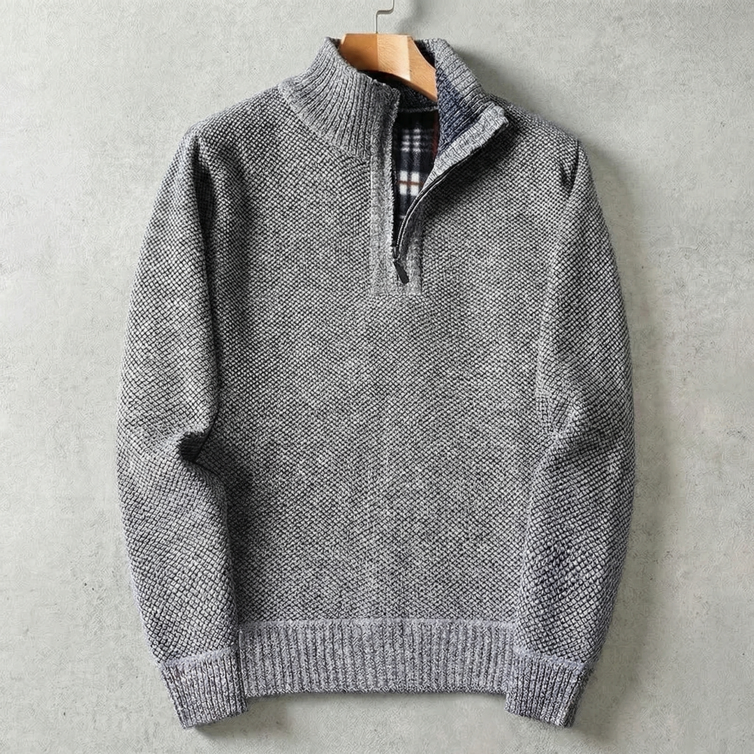 Elevate Your Style | Mock Neck Sweater with Half Zipper Design | Comfortable Knit for Versatile Wear 0