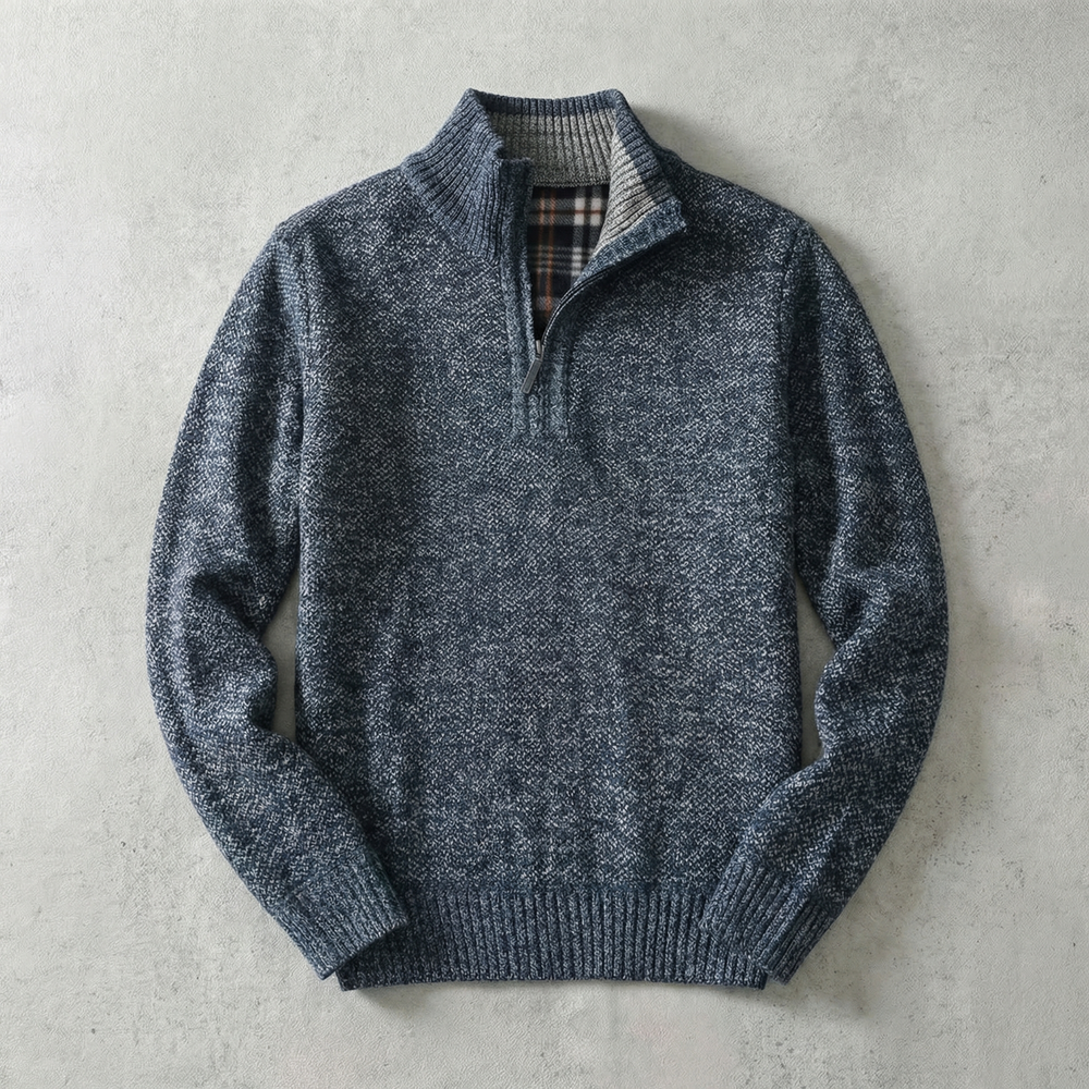 Elevate Your Style | Mock Neck Sweater with Half Zipper Design | Comfortable Knit for Versatile Wear 1