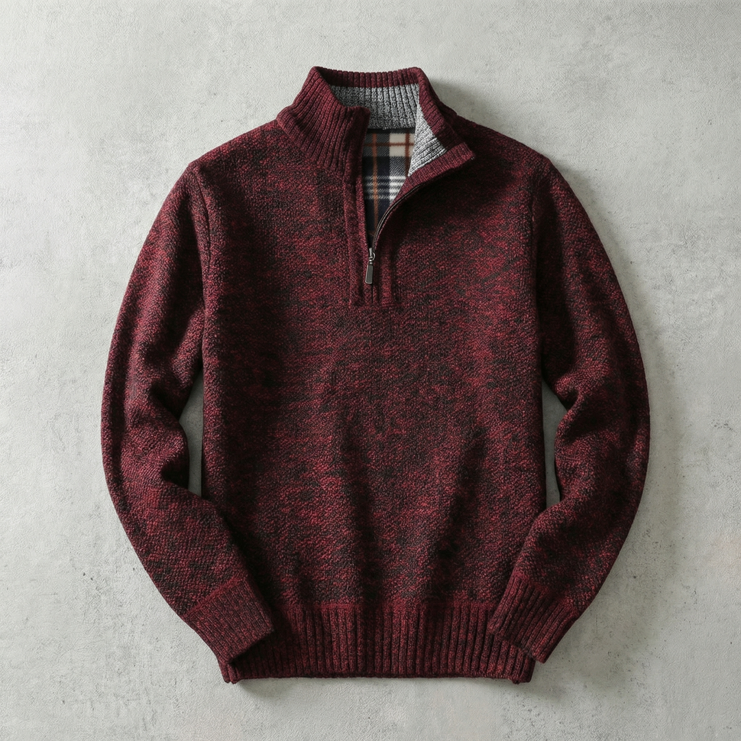 Elevate Your Style | Mock Neck Sweater with Half Zipper Design | Comfortable Knit for Versatile Wear 2