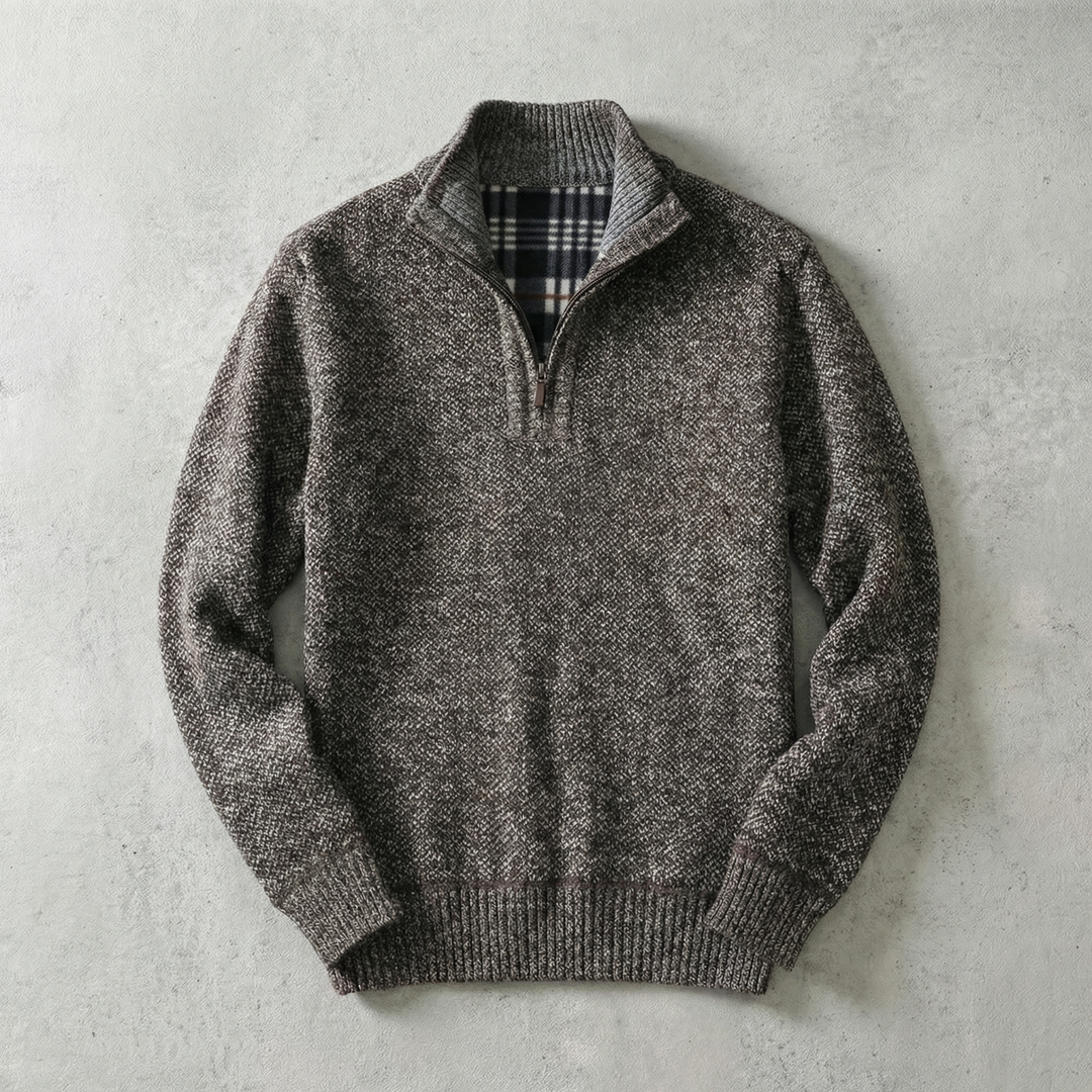 Elevate Your Style | Mock Neck Sweater with Half Zipper Design | Comfortable Knit for Versatile Wear 3