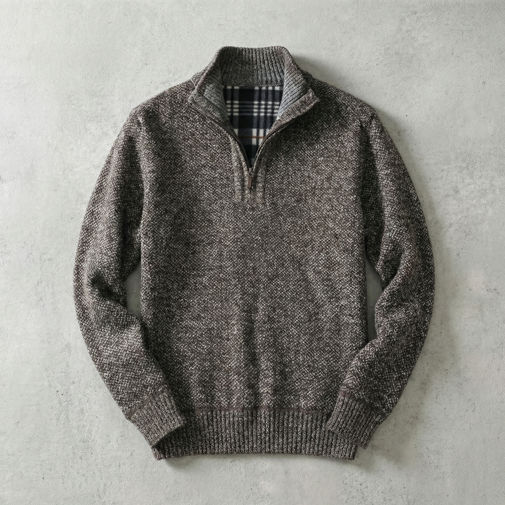 Elevate Your Style | Mock Neck Sweater with Half Zipper Design | Comfortable Knit for Versatile Wear 3