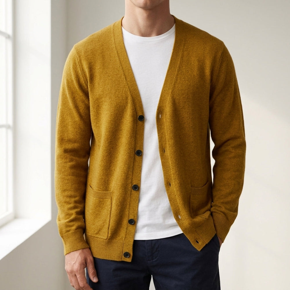 Gervaine Collection | Knitted Cardigan Sweater with V-Neck Design | Lightweight Layering Piece for Comfort and Style 1