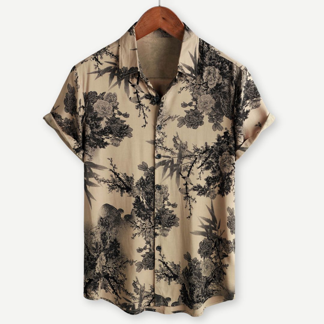 Inkwell Blossom Shirt | Lightweight Floral Top with 4-Way Stretch | Perfect for Casual Comfort 0