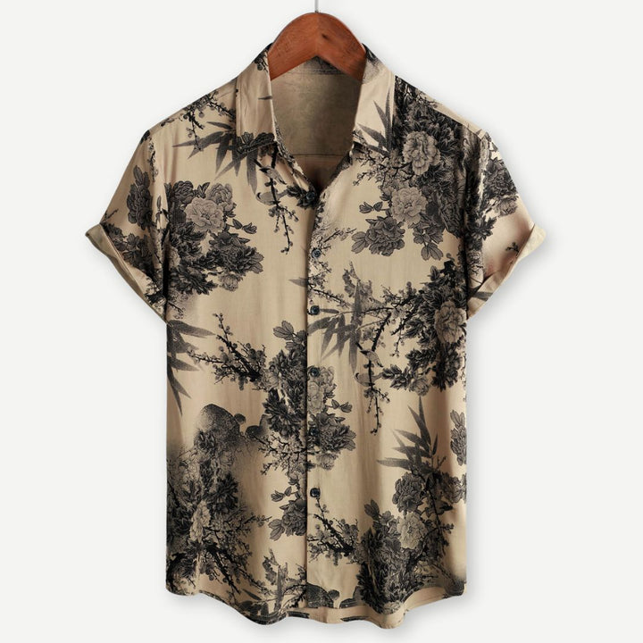 Inkwell Blossom Shirt | Lightweight Floral Top with 4-Way Stretch | Perfect for Casual Comfort 0